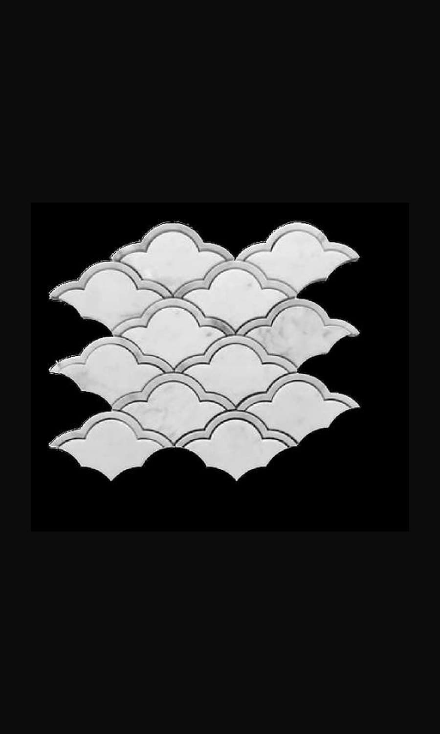 Mosaica · Fish Scale — Marble Mosaic, Polished Mosaic finish