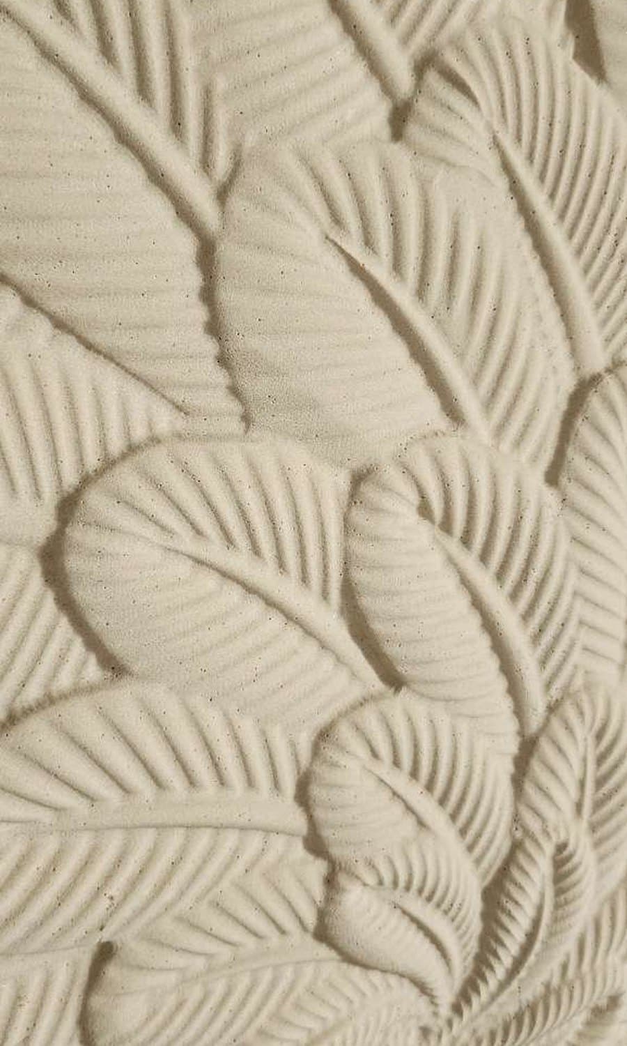 Siena · Banana Leaf — Carved Sandstone, Botanical Relief finish