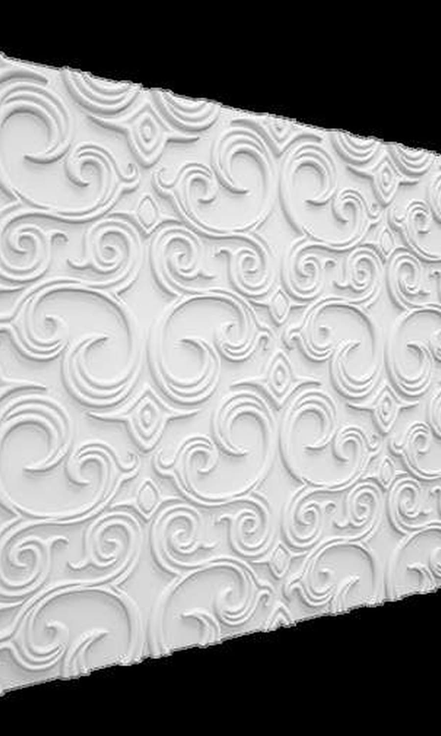 Siena · Baroque Swirl — Carved Marble, Designer Relief finish
