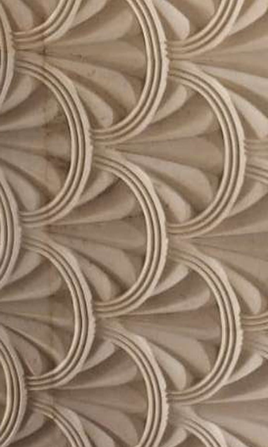 Siena · Deco Fan — Carved Marble, Designer Relief finish